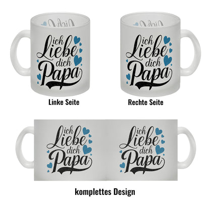 Ich Liebe Dich Papa Glas Tasse