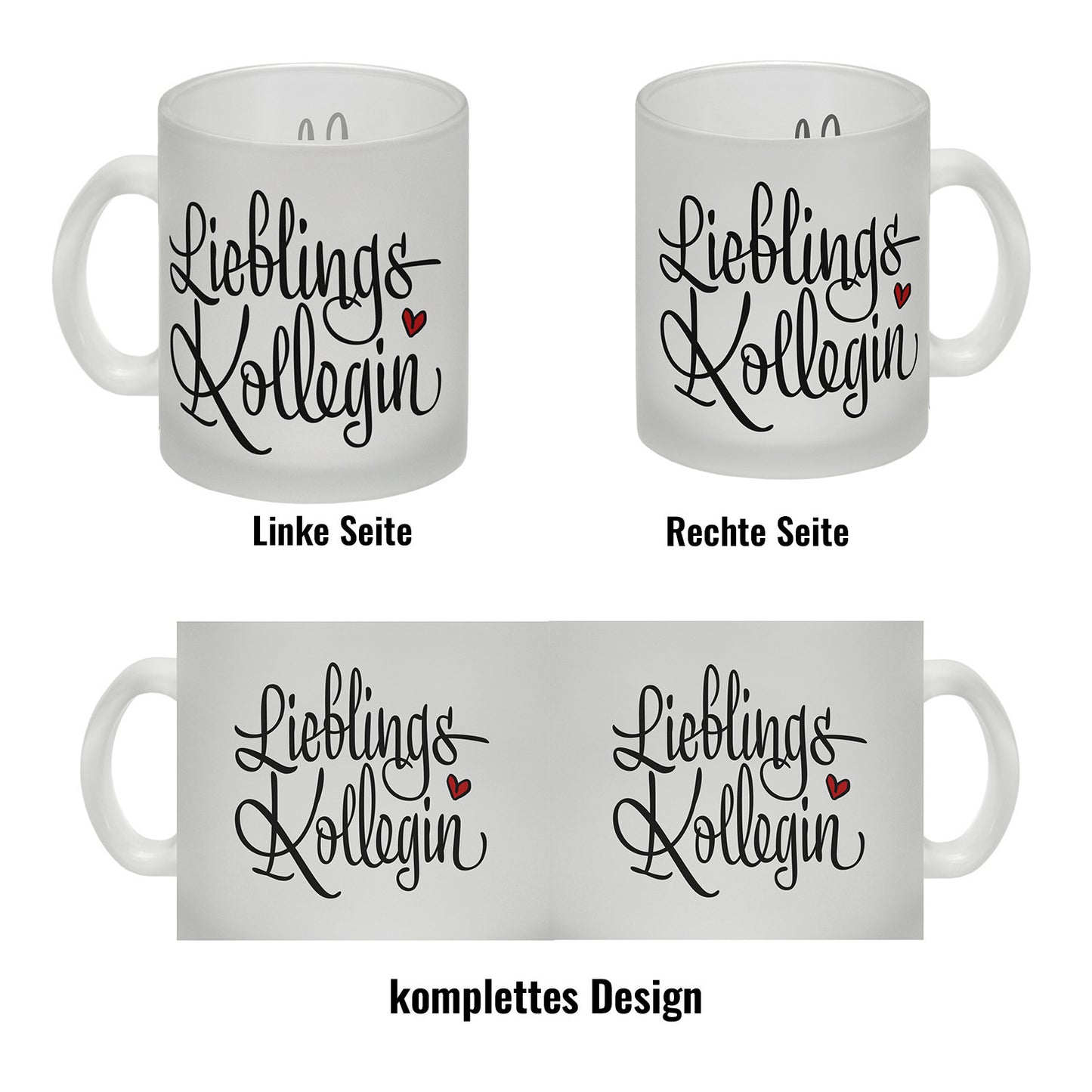 Lieblingskollegin Glas Tasse