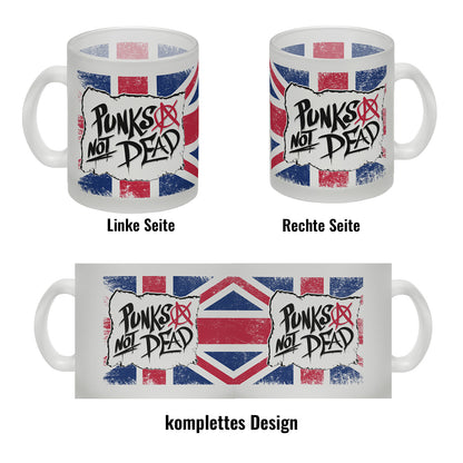 Punks not Dead Union Jack Glas Tasse