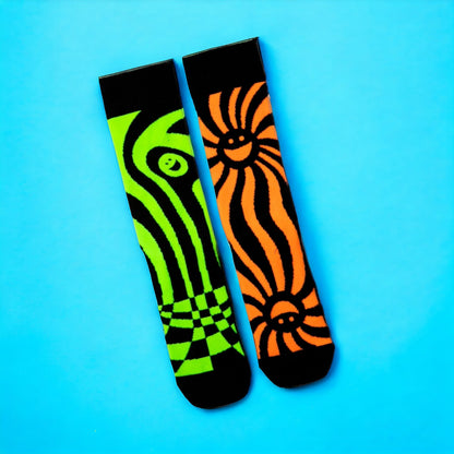 Rave on Oddsocks Socken Rave Outfit Techno Strumpf in 38-44 im 6er Set