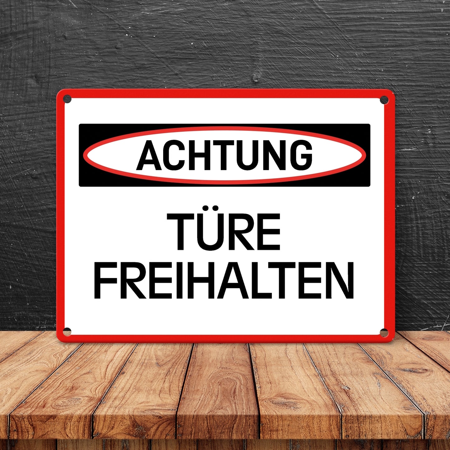 Türe freihalten Warn- und Hinweisschild im modernen Design