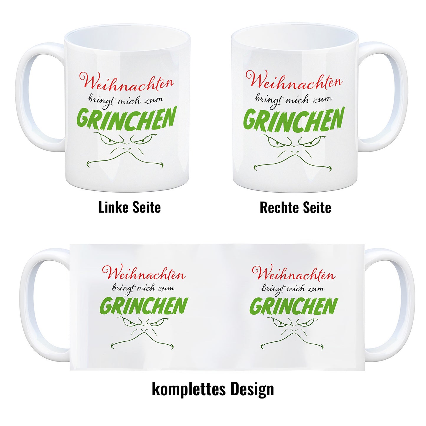 Weihnachten bringt mich zum grinchen Kaffeebecher