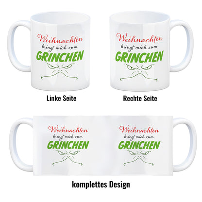 Weihnachten bringt mich zum grinchen Kaffeebecher