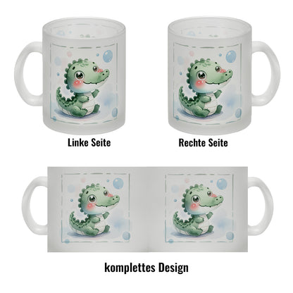 Baby Krokodil Glas Tasse