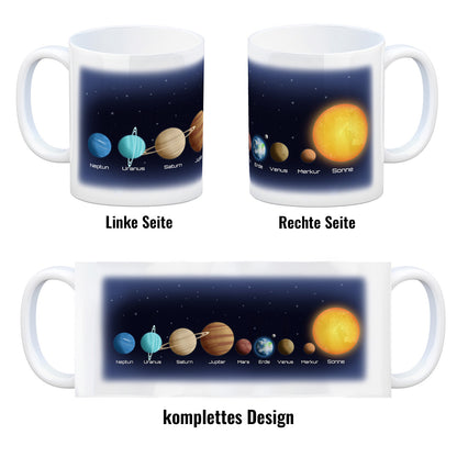 Planeten des Sonnensystems Kaffeebecher