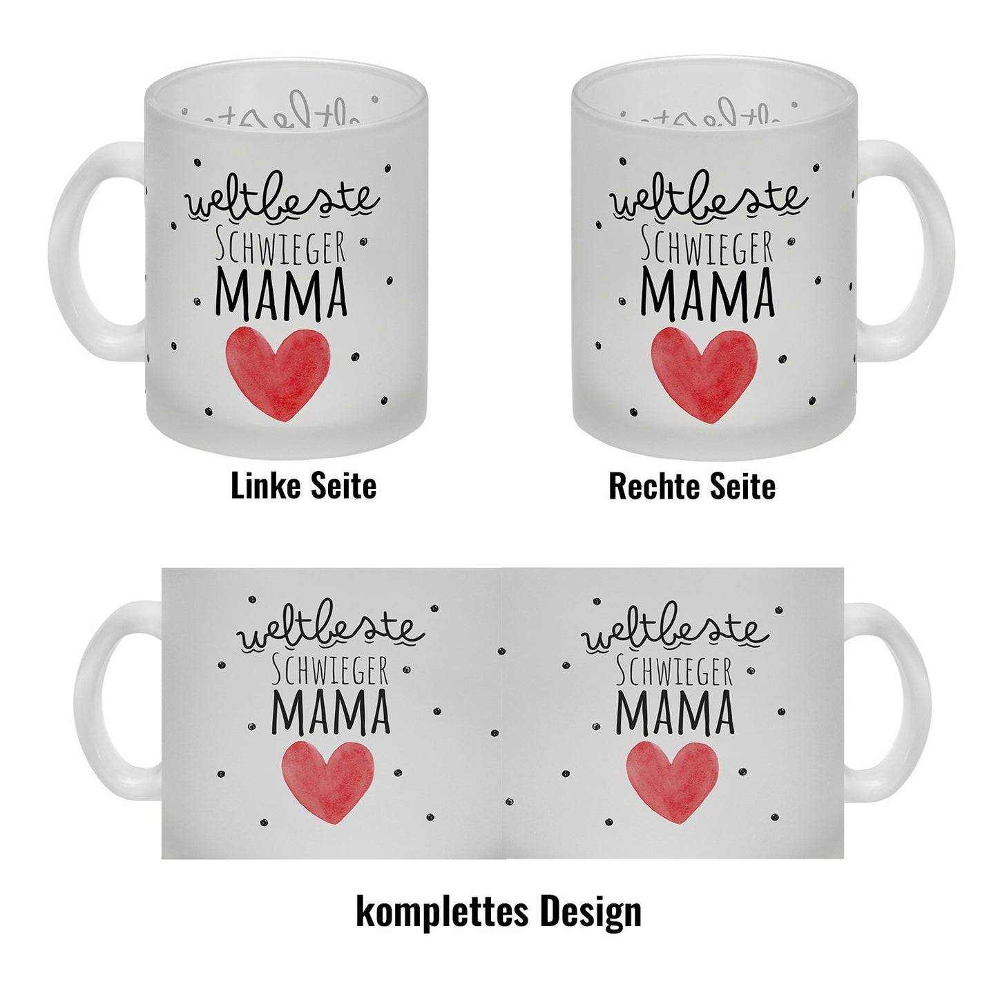 Schwiegermutter Glas Tasse mit Spruch Weltbeste Schwiegermama