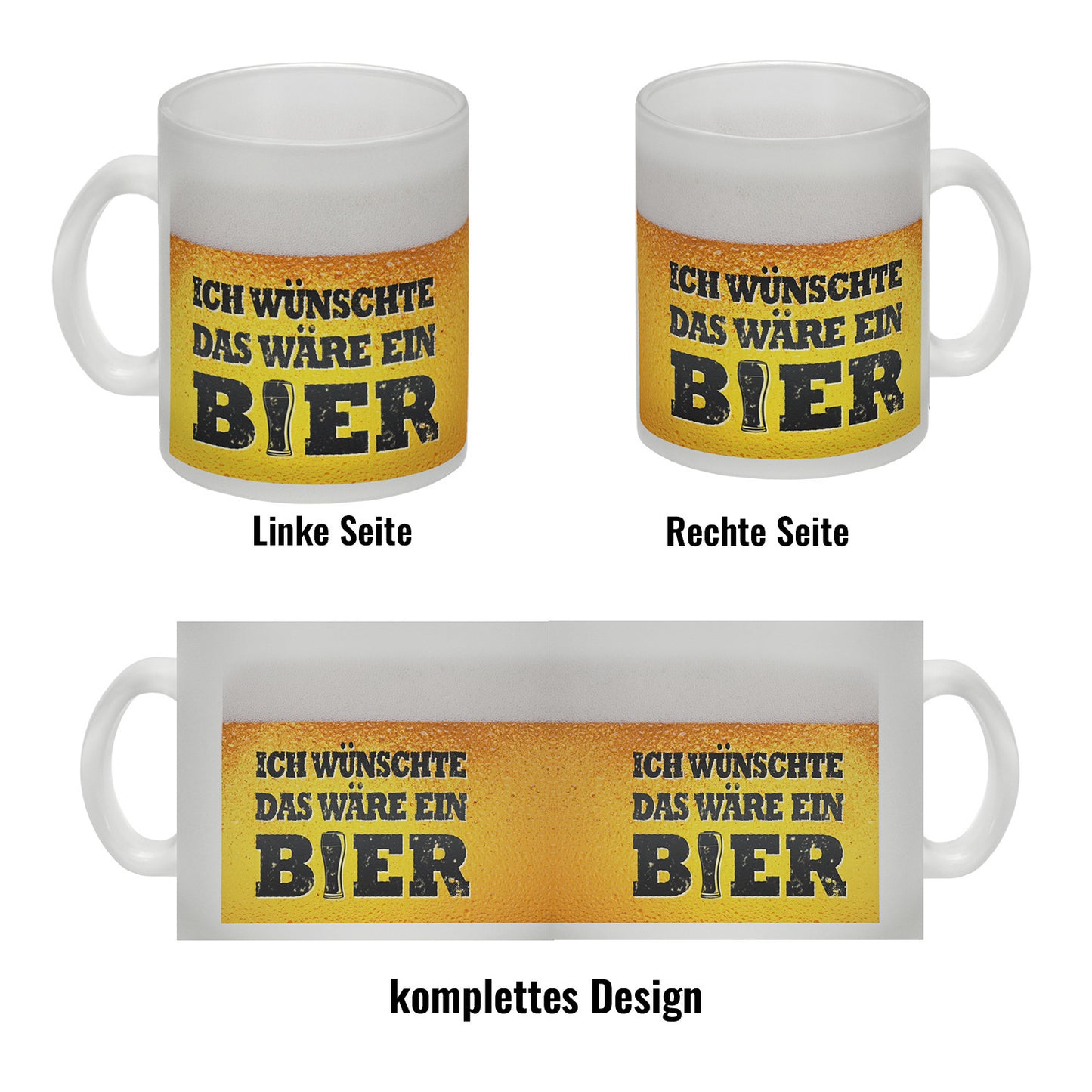 Ich wünschte das wäre ein Bier Glas Tasse mit Biermotiv