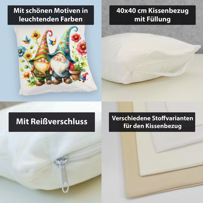 Süße Gartenzwerge Kuschelkissen