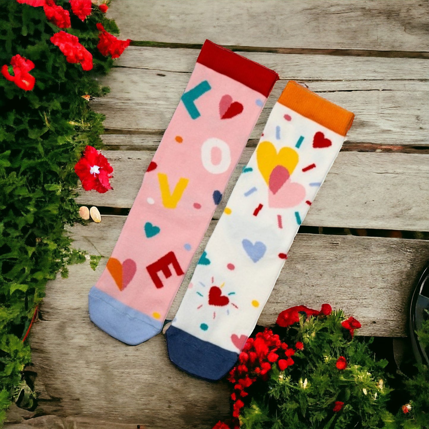 Ein Herz und eine Seele Oddsocks Socken Herzsocken Liebe Strumpf in 37-42 im 6er-Set