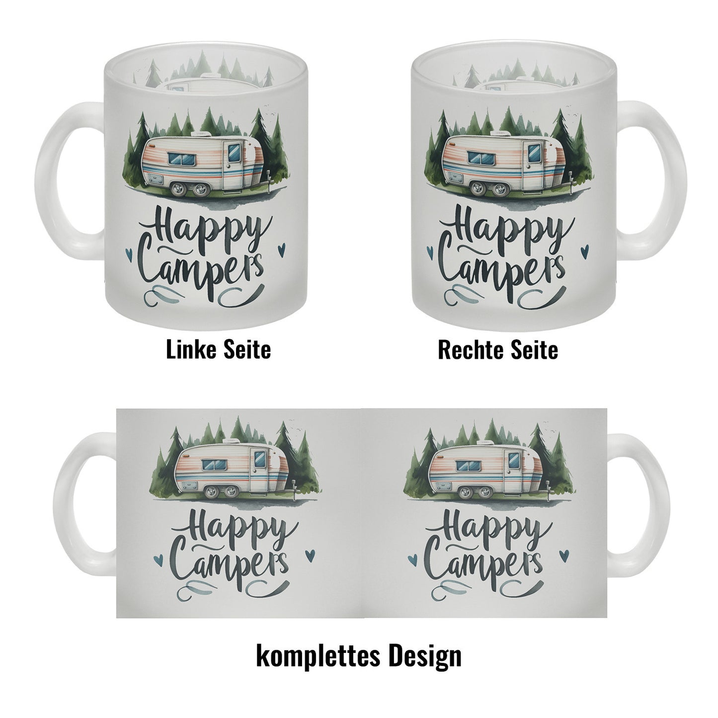 Happy Campers Glas Tasse