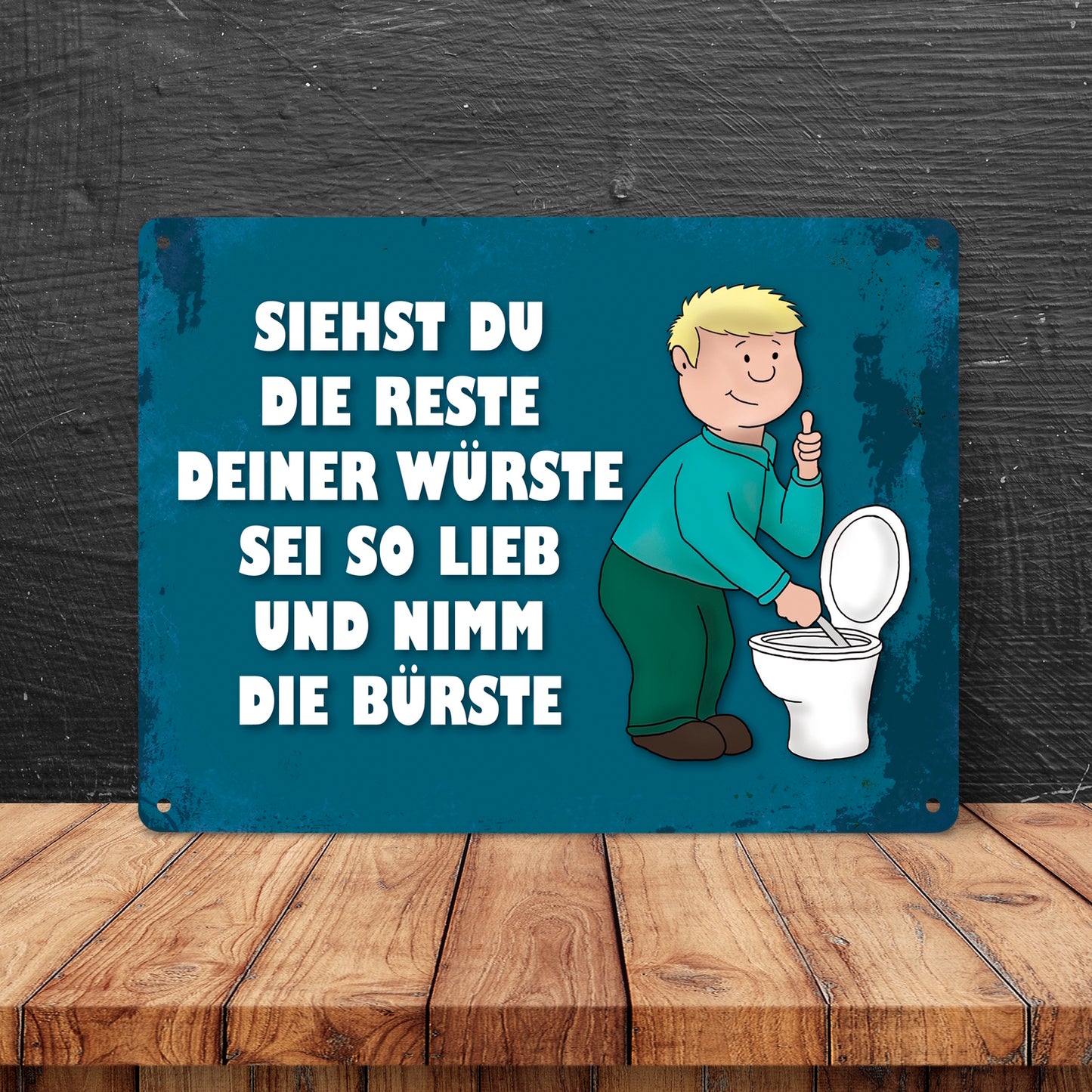 Metallschild XL mit Spruch: Siehste du die Reste deiner ...