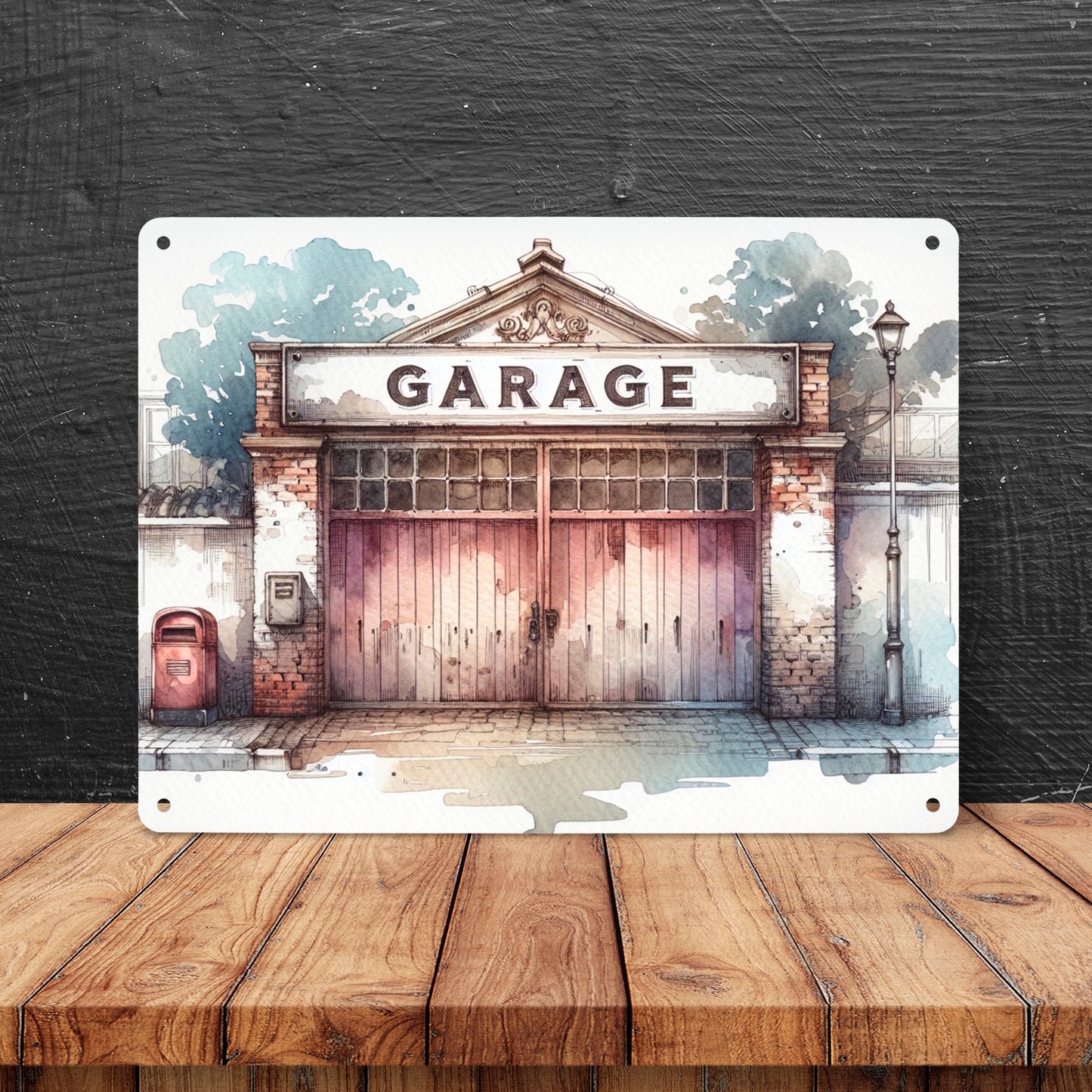 Garage Metallschild XL in 21x28 cm