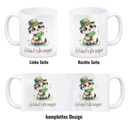 Erdmännchen Glücksbringer Kaffeebecher