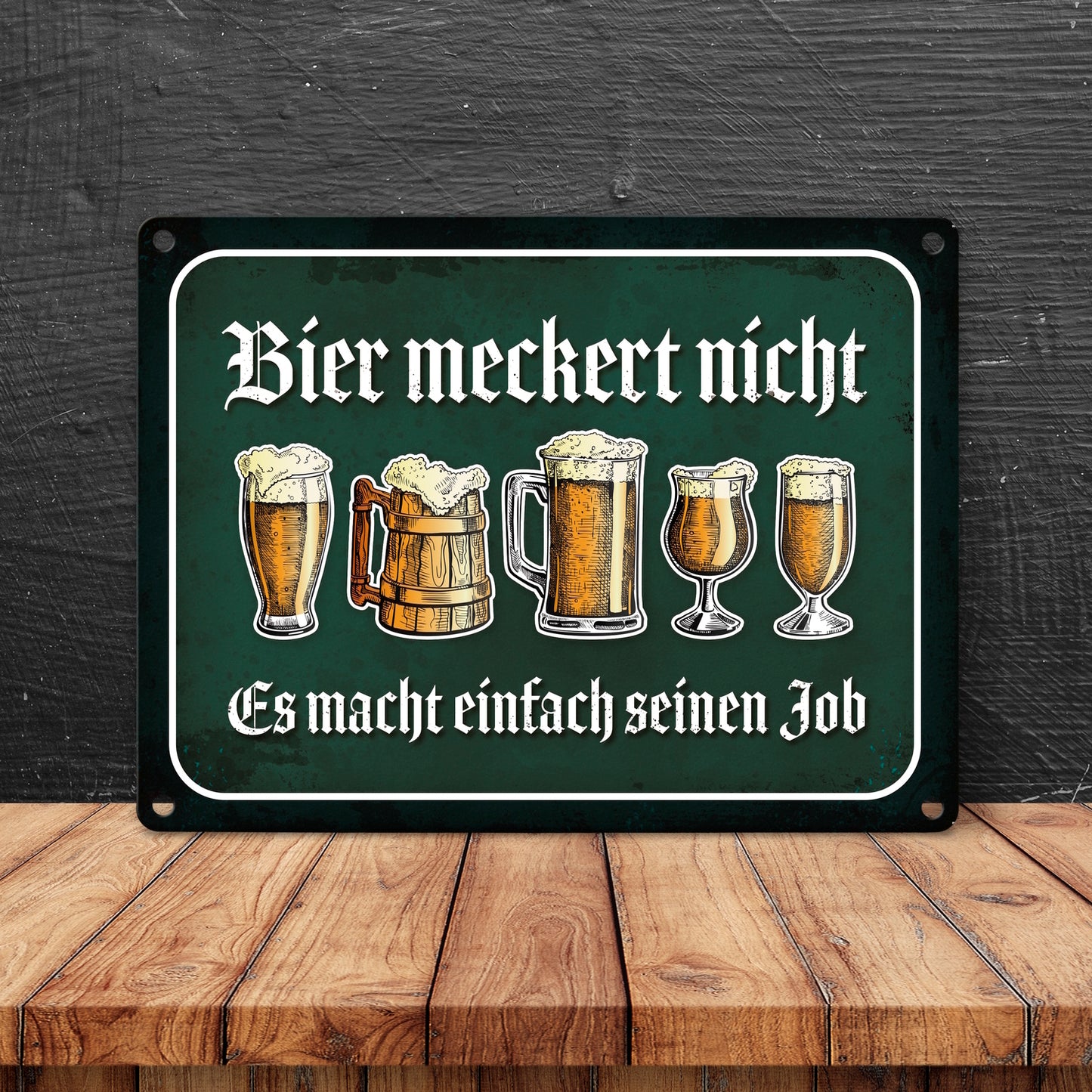 Bier macht einfach seinen Job Metallschild