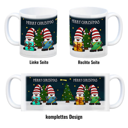 Merry Christmas Kaffeebecher mit Wichtel Motiv