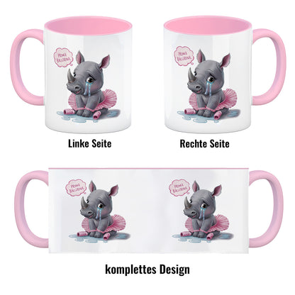 Baby-Nashorn Ballerina Kaffeebecher in rosa - Prima Ballerina