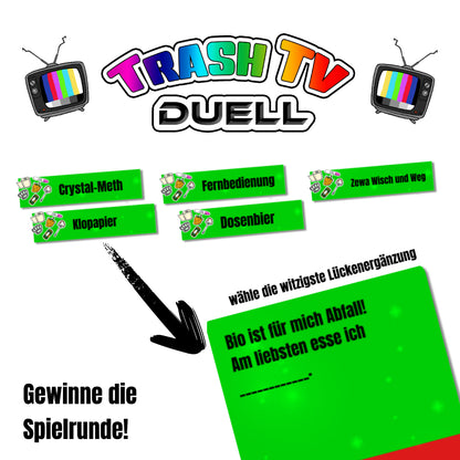 Trash-TV Duell - das lustige Kartenspiel für alle Fans der leichten Fernsehunterhaltung