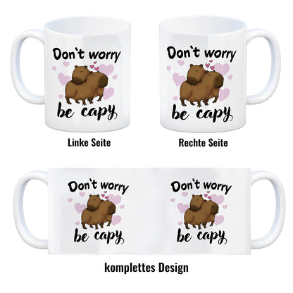 Don’t worry be capy Capybara Kaffeebecher