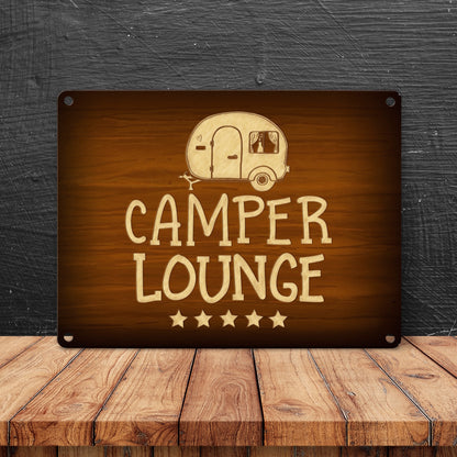 Camper Lounge Wohnwagen Metallschild