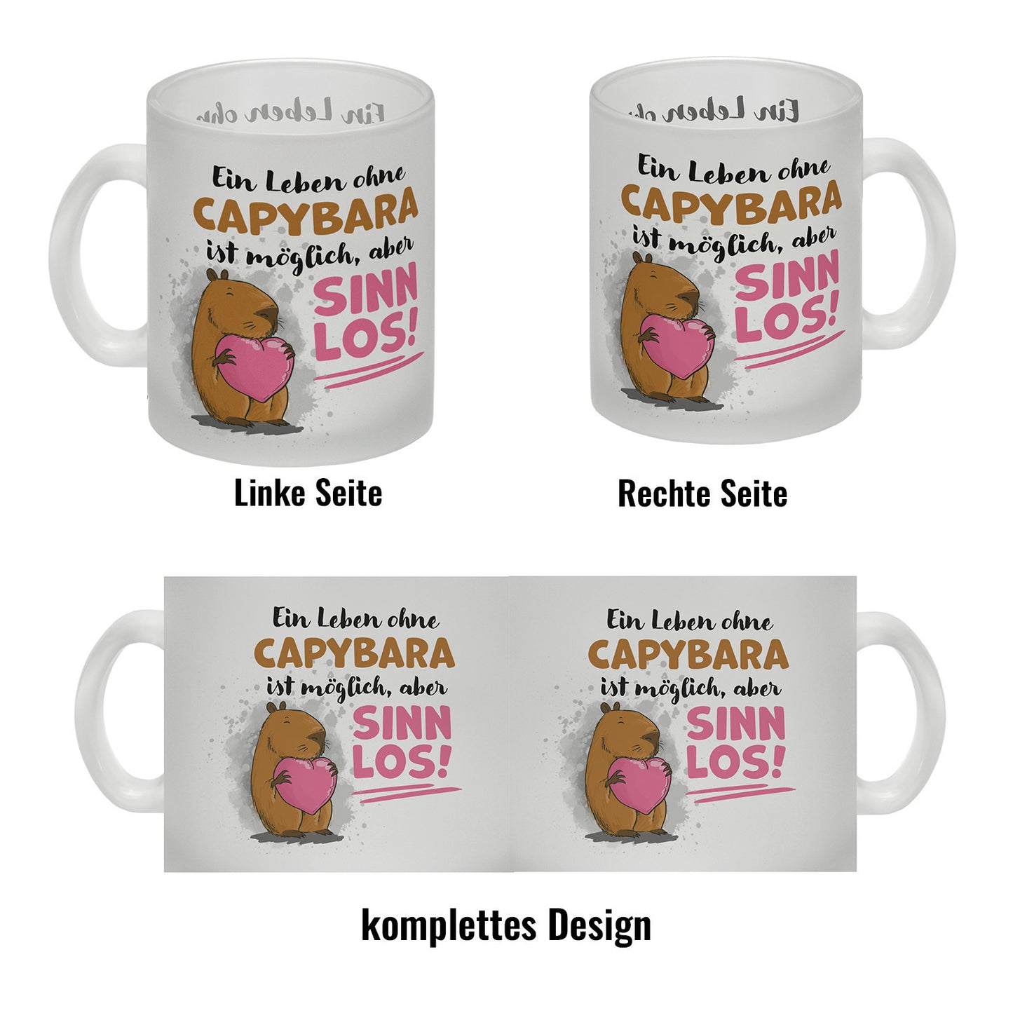 Ein Leben ohne Capybara ist möglich, aber sinnlos Glas Tasse