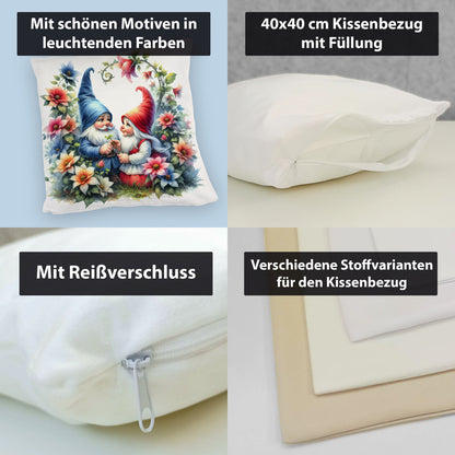 Verliebte Gartenzwerge Kuschelkissen