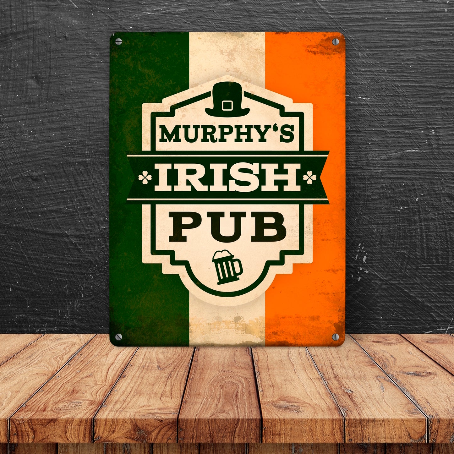 Metallschild XL mit Murphy's Irish Pub Motiv