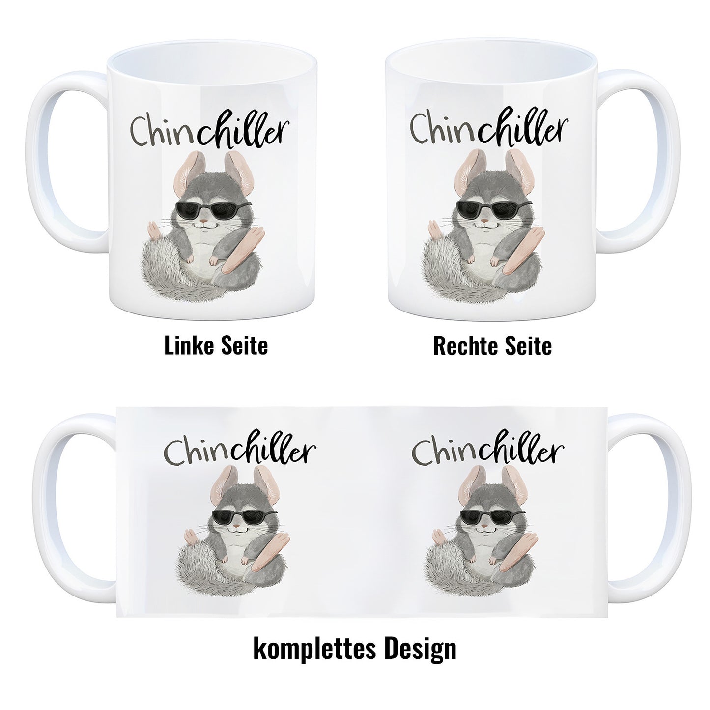 Chinchilla Kaffeebecher mit Spruch Chinchiller