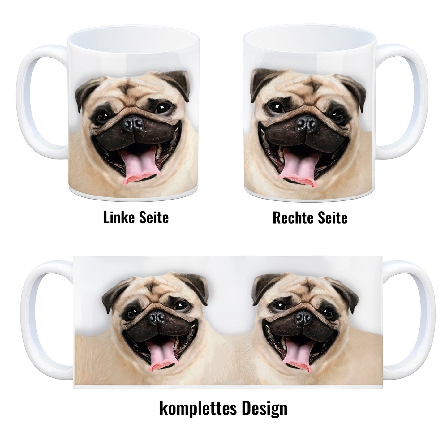 Mops Kaffeebecher