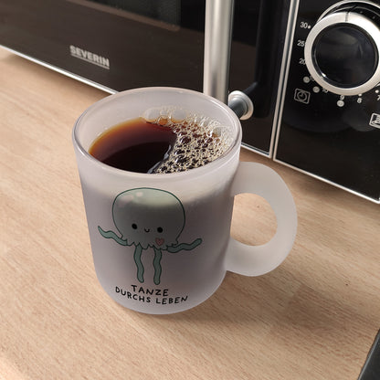 Jelly & Friends Qualle Glas Tasse mit Spruch Tanze durchs Leben