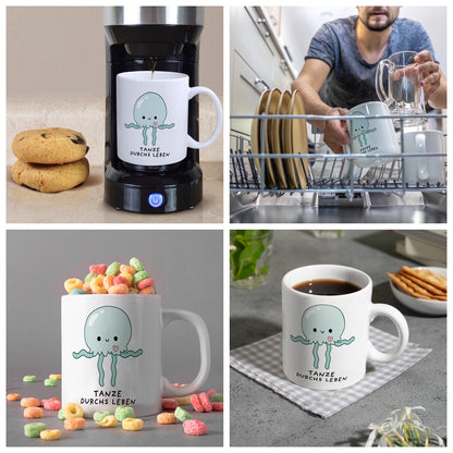 Jelly & Friends Qualle Kaffeebecher mit Spruch Tanze durchs Leben