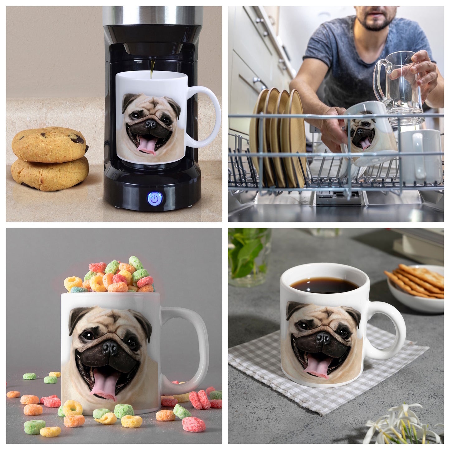 Mops Kaffeebecher