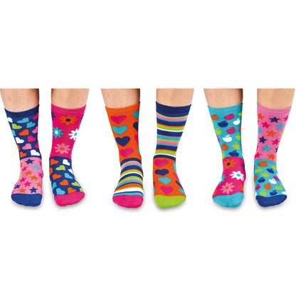 Verrückte Socken Oddsocks Funky Dory für Mädchen im 6er Set