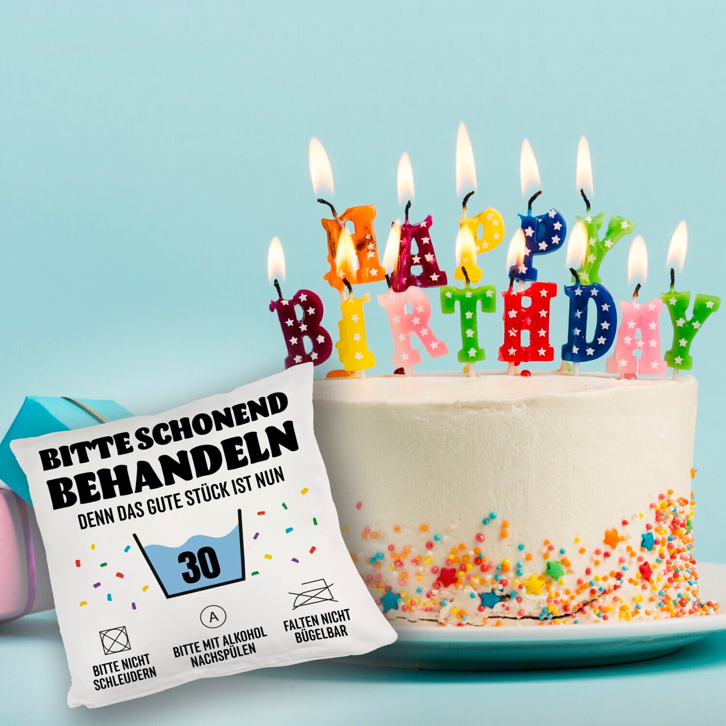 Bitte schonend behandeln - 30. Geburtstag Kuschelkissen