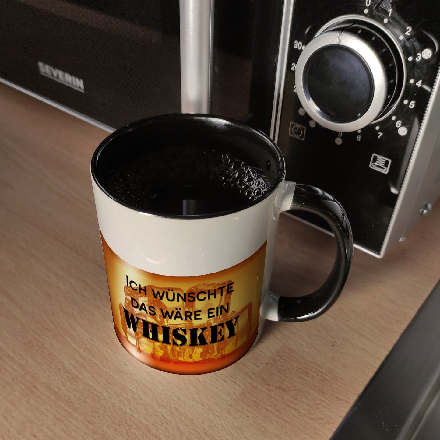 Ich wünschte das wäre ein Whiskey Kaffeebecher Schwarz