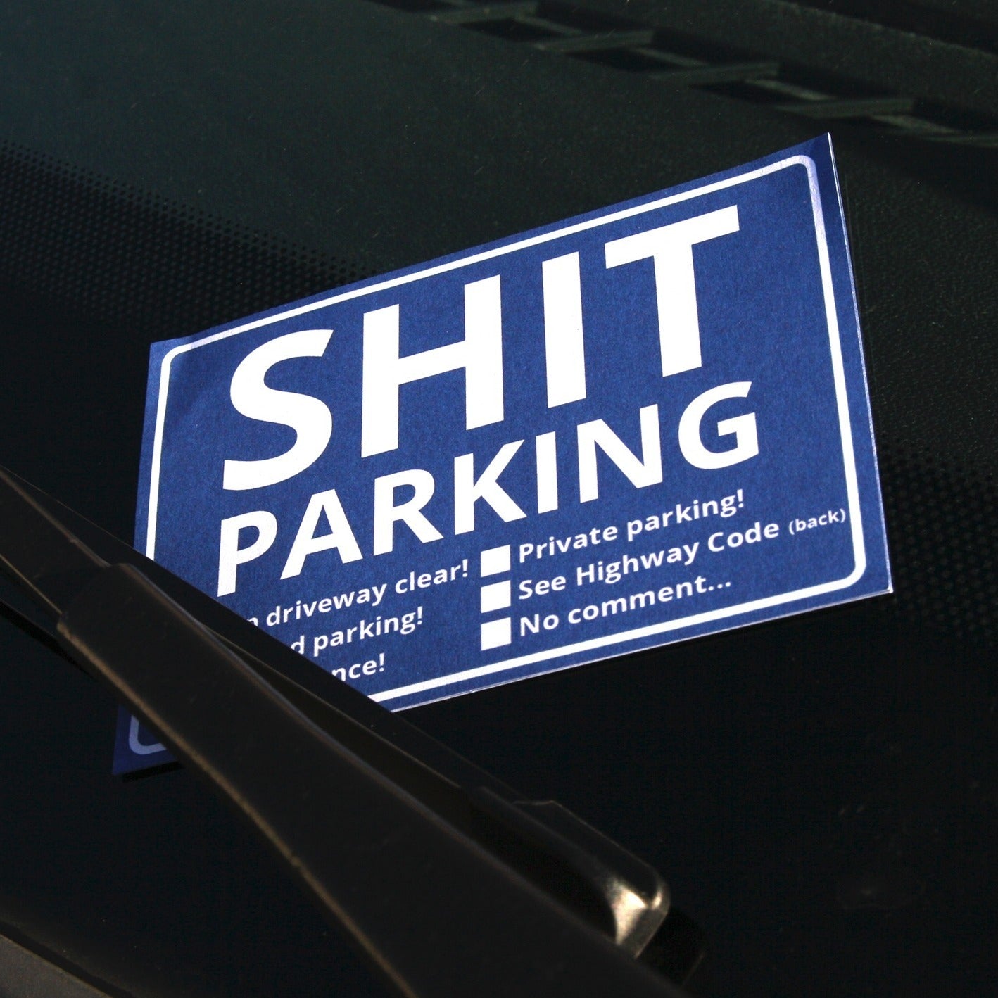 Shit Parking Scheisse Geparkt! Notizblock in Englisch