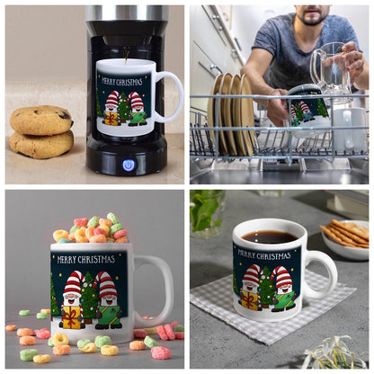 Merry Christmas Kaffeebecher mit Wichtel Motiv