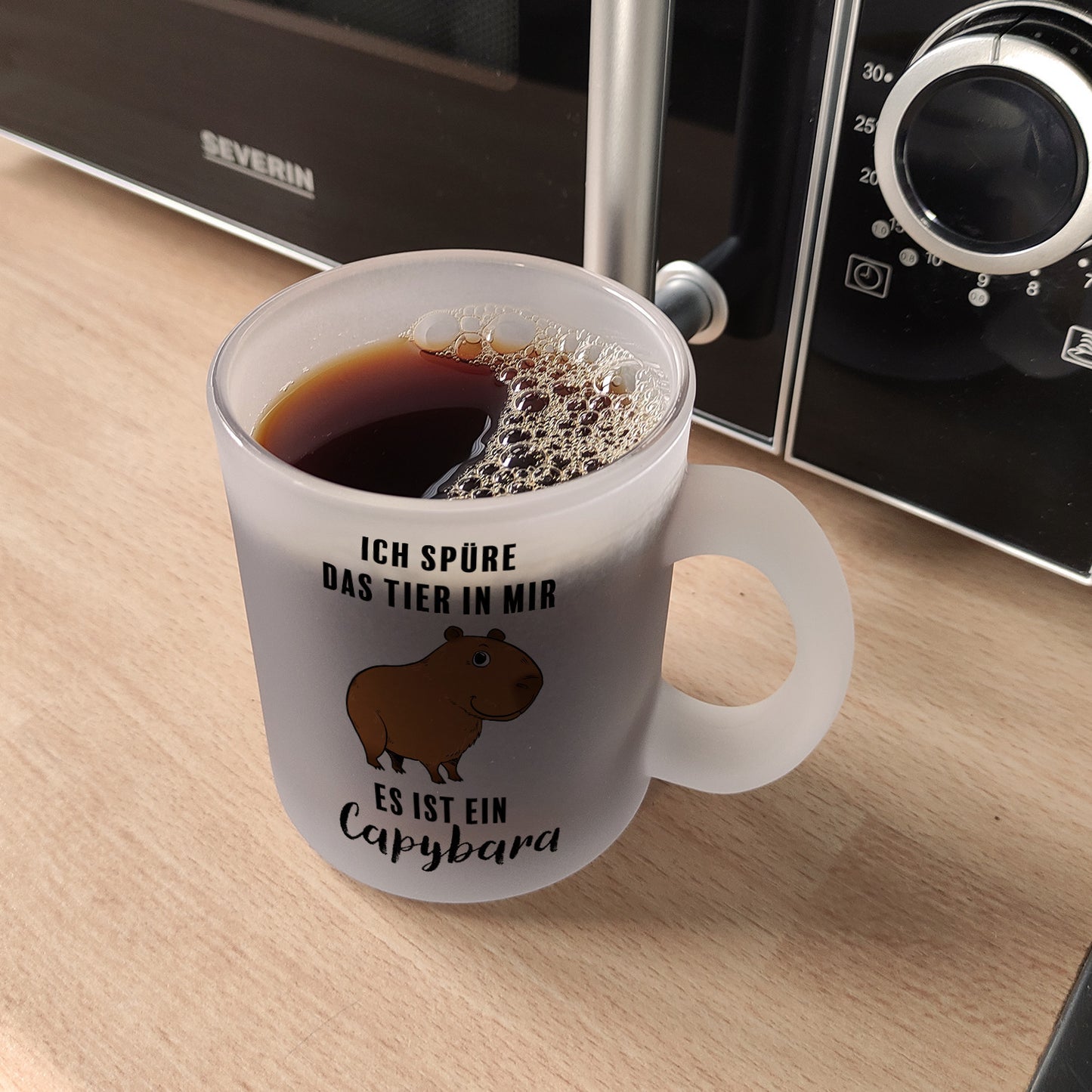 Ich spüre das Tier in mir – es ist ein Capybara Glas Tasse