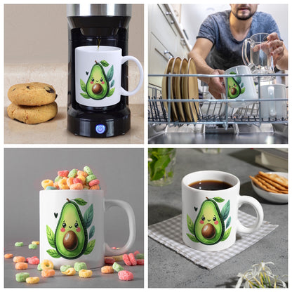 Lächelnde Avocado Kaffeebecher