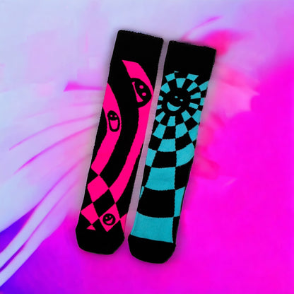 Rave on Oddsocks Socken Rave Outfit Techno Strumpf in 38-44 im 6er Set