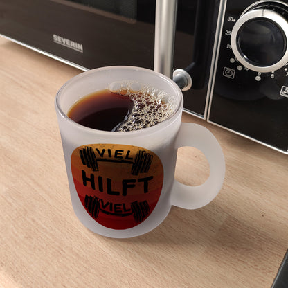 Viel hilft viel Fitness Glas Tasse für Sportler