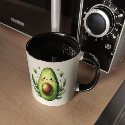 Avocado Kaffeebecher in schwarz