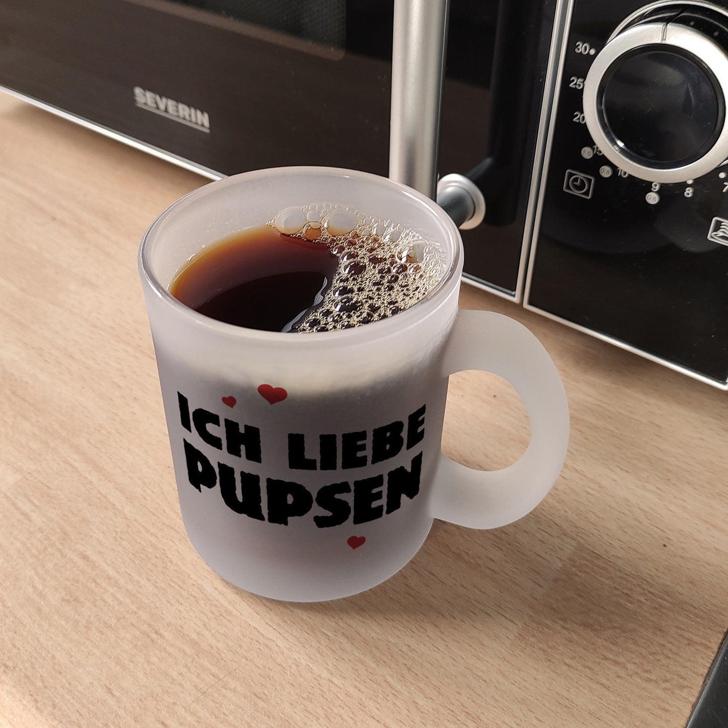 Ich liebe pupsen Glas Tasse