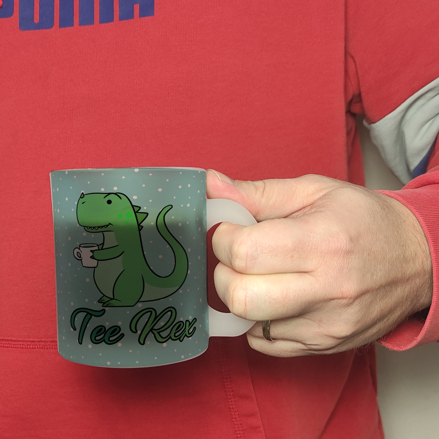 Tee Rex Glas Tasse mit Dinosaurier mit Tasse Motiv