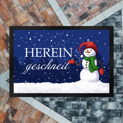 Hereingeschneit Schneemann Fußmatte XL in 40x60 cm