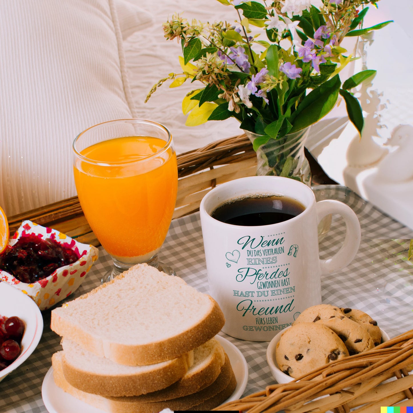 Kaffeebecher mit Spruch: Wenn du das Vertrauen eines Pferdes ...