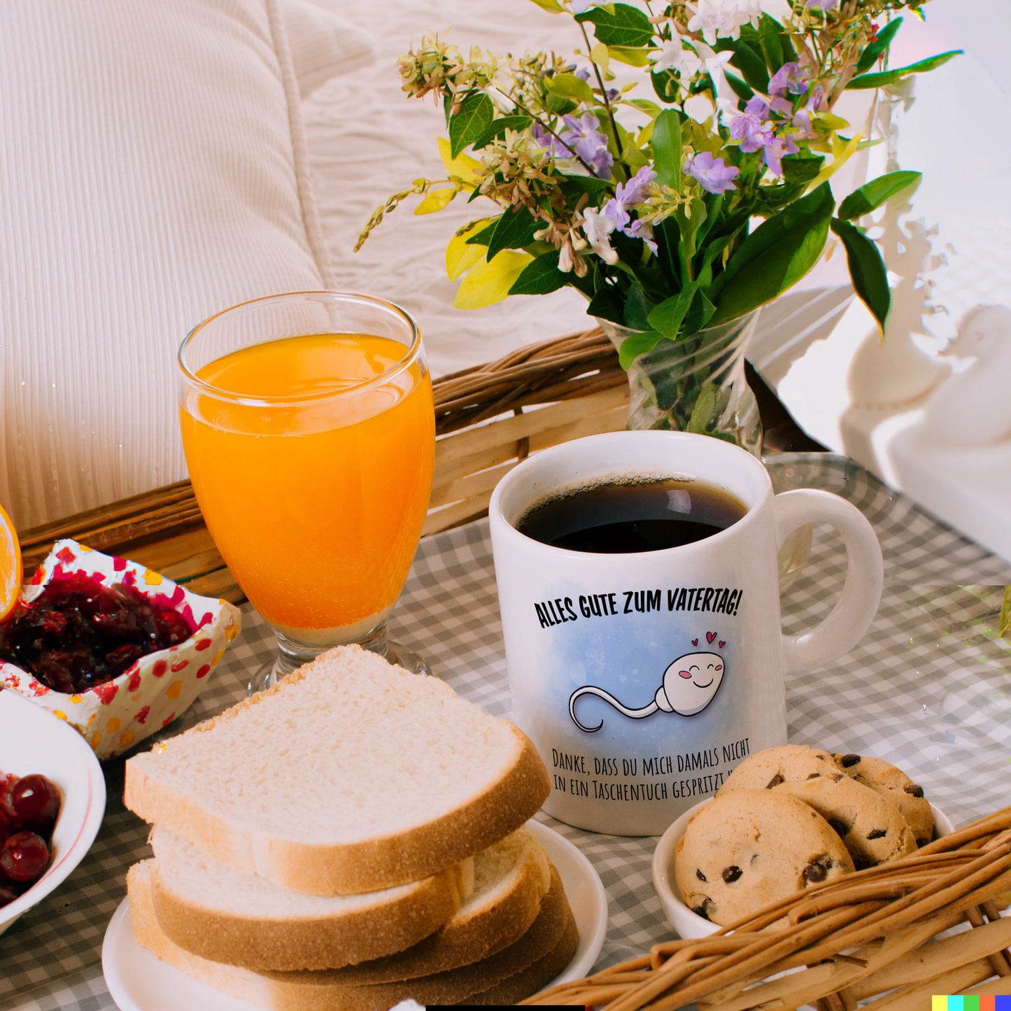 Danke Papa, dass du nicht Kaffeebecher zum Vatertag mit Taschentuch Spruch