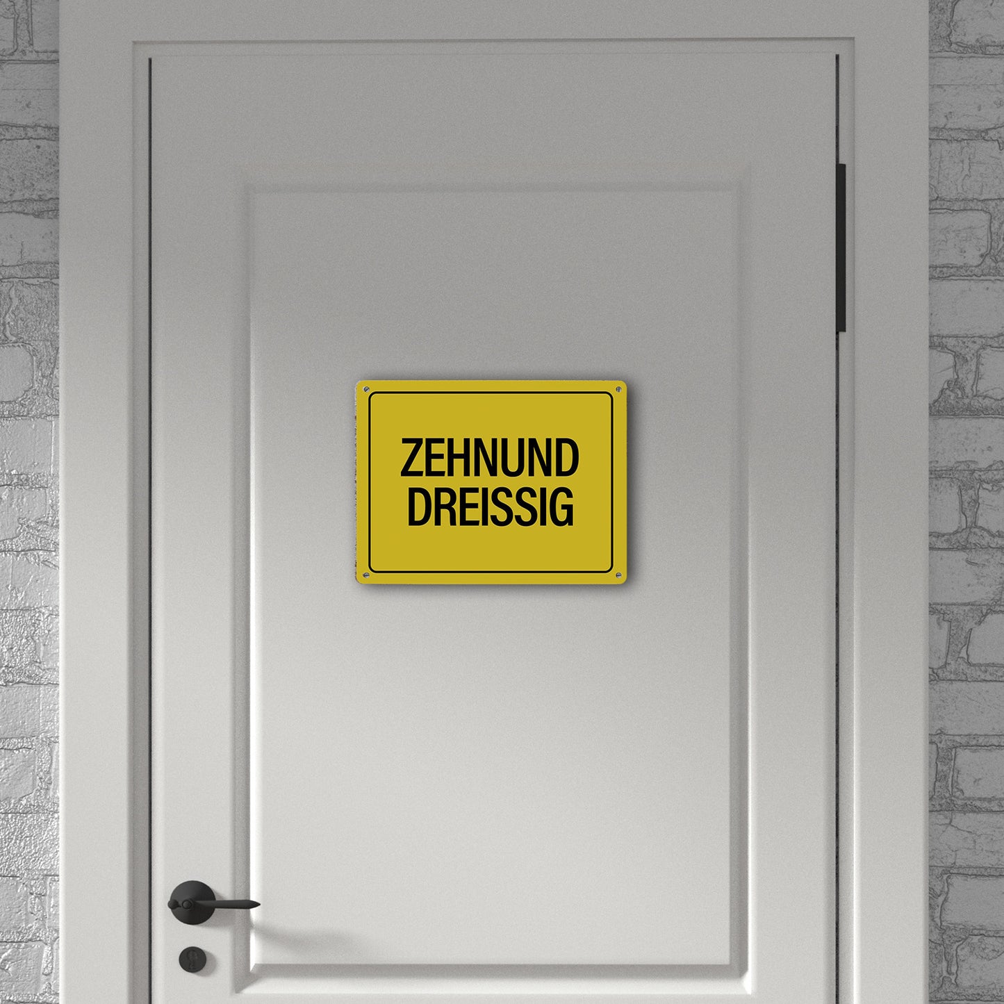 Metallschild XL mit Spruch: Zehnunddreißig