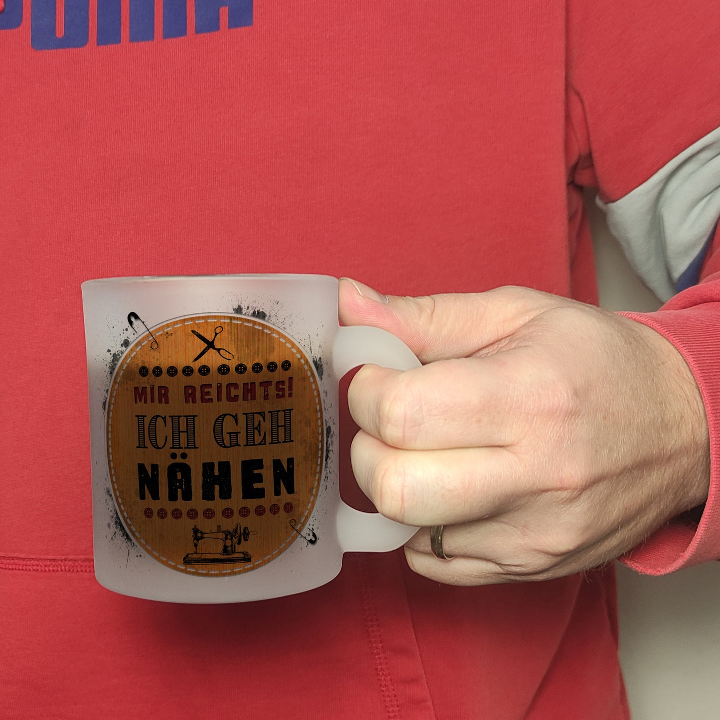 Mir reicht's! Ich geh nähen Glas Tasse