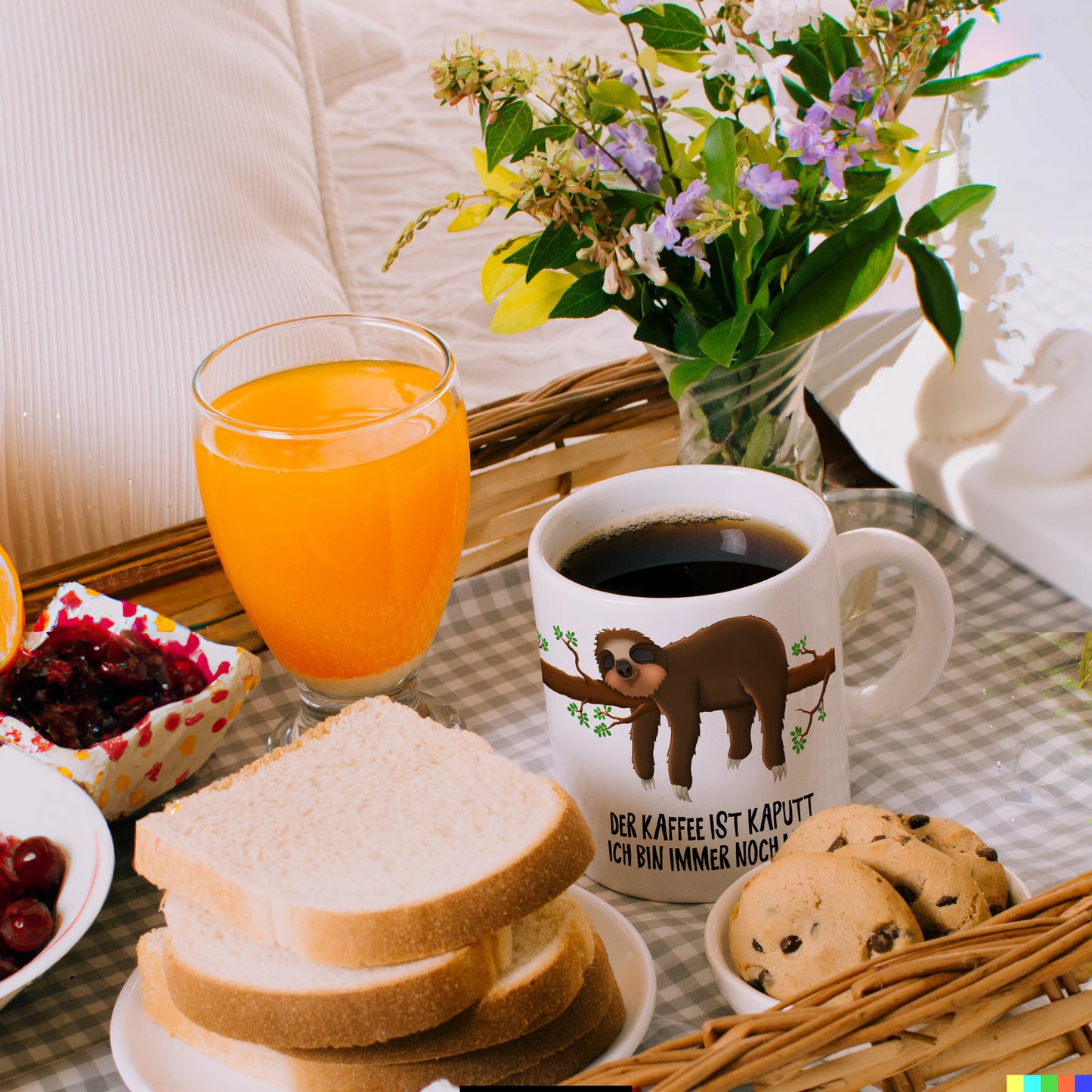 Der Kaffee ist kaputt - ich bin immer noch müde Faultier Kaffeebecher