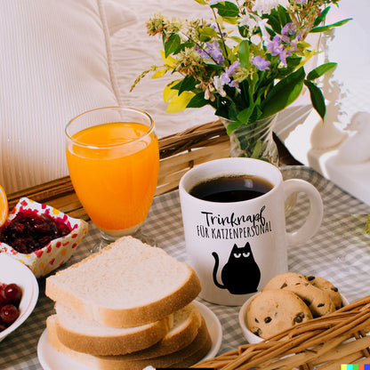 Katze Kaffeebecher mit Spruch Trinknapf für Katzenbesitzer